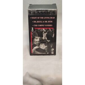 Horror Cult Classic VHS 3-Pack Jekyll/Hyde Corpse Vanishes Night Living Dead B/W